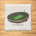 Pittsburgh Stadiums MEGA Variety Pack - Ceramic Drink Coasters - 8 Pack Coasters The Doodle Line