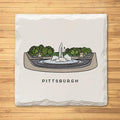 Pittsburgh Landmark Variety Pack - Ceramic Drink Coasters - 4 Pack Coasters The Doodle Line