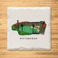 Pittsburgh Stadiums MEGA Variety Pack - Ceramic Drink Coasters - 8 Pack Coasters The Doodle Line