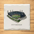 Pittsburgh Stadiums MEGA Variety Pack - Ceramic Drink Coasters - 8 Pack Coasters The Doodle Line