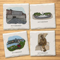 Pittsburgh Landmark Variety Pack - Ceramic Drink Coasters - 4 Pack Coasters The Doodle Line