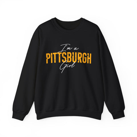 I'm a Pittsburgh Girl - Star Design - Unisex Heavy Blend™ Crewneck Sweatshirt Sweatshirt - YinzerShop