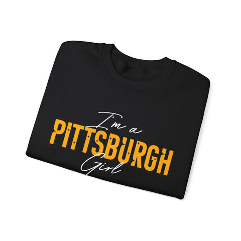 I'm a Pittsburgh Girl - Star Design - Unisex Heavy Blend™ Crewneck Sweatshirt Sweatshirt - YinzerShop