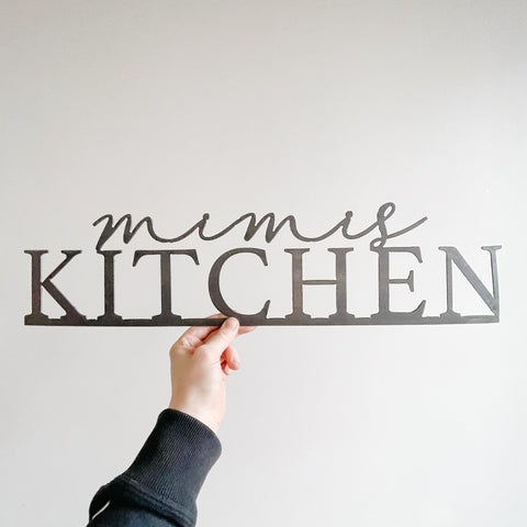 Custom Kitchen Wall Decor - Personalized Name Kitchen Sign, Unique Gift