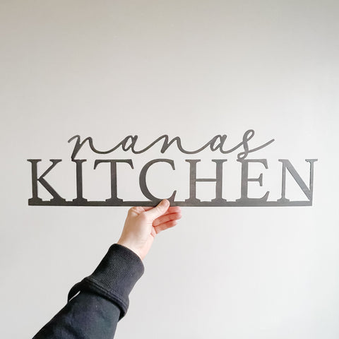 Custom Kitchen Wall Decor - Personalized Name Kitchen Sign, Unique Gift