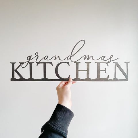 Custom Kitchen Wall Decor - Personalized Name Kitchen Sign, Unique Gift