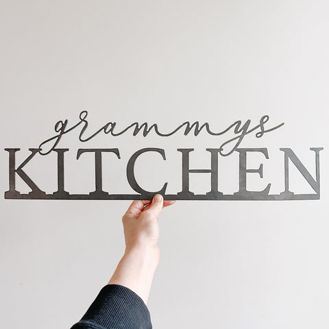 Custom Kitchen Wall Decor - Personalized Name Kitchen Sign, Unique Gift