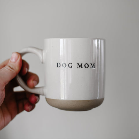 DOG MOM Stoneware Coffee Mug