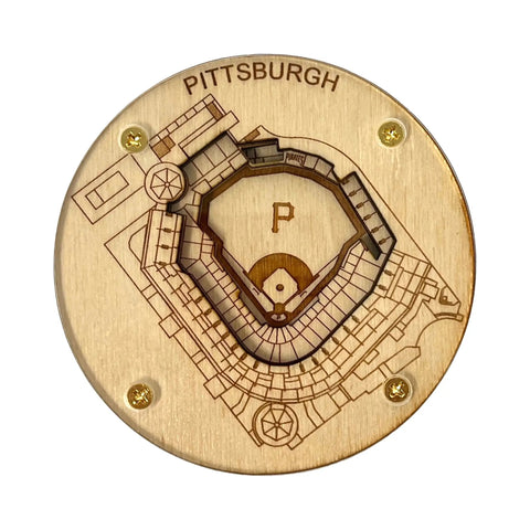 Pittsburgh, Pennsylvania Coaster Art (PNC Park) | StadiumMapArt Coaster StadiumMapArt   