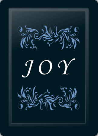 Joy Floral Horizontal Blue Logo Panel
