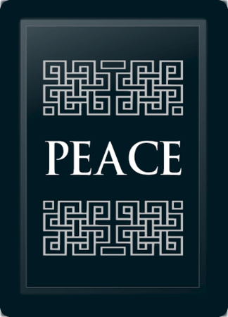Peace Deco Horizontal Silver Logo Panel