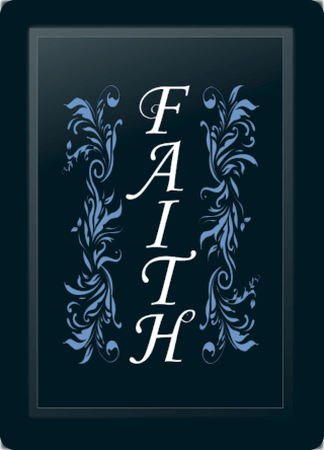 Faith Floral Vertical Blue Logo Panel