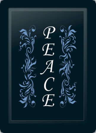 Peace Floral Vertical Blue Logo Panel