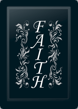 Faith Floral Vertical Silver Logo Panel