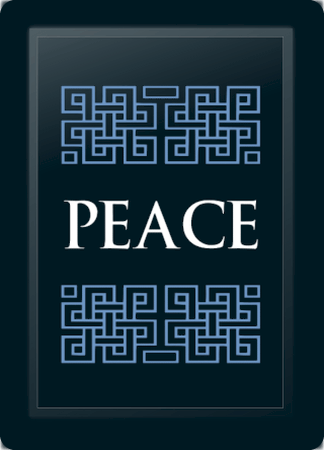 Peace Deco Horizontal Blue Logo Panel