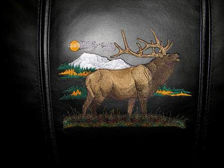 Silver Sofa with Elk Bugling Logo