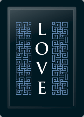 Love Deco Vertical Blue Logo Panel