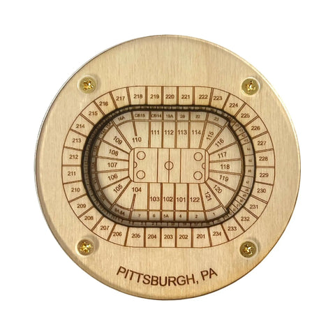 Pittsburgh, Pennsylvania Coaster Art (PPG Paints Arena) | StadiumMapArt Coaster StadiumMapArt   