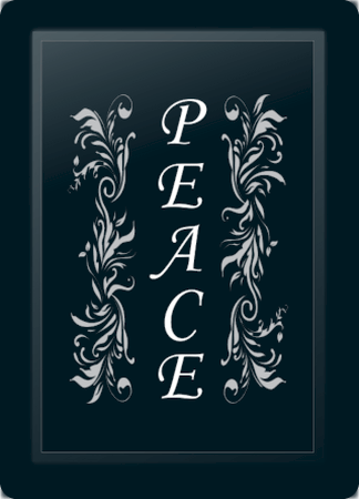 Peace Floral Vertical Silver Logo Panel