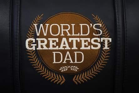 Relax Home Theater Recliner with World's Greatest Dad Logo Panel
