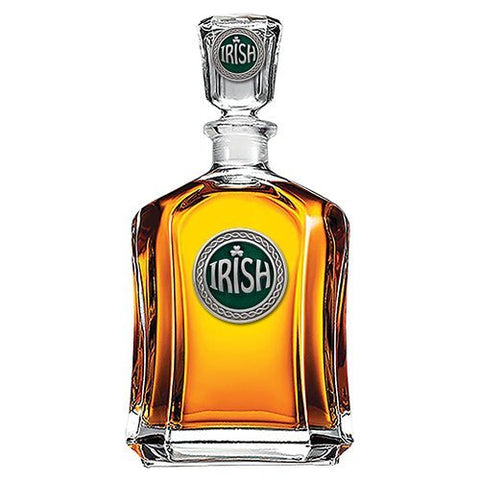 Irish Capitol Decanter - Handcrafted Pewter Gift | 24 Ounce Glass Barware Accessories Decanter - YinzerShop