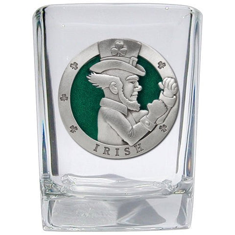 Irish Fighter Square Shot Glass – Handcrafted Pewter Barware Gift, 1.5 Ounce Square Shot - YinzerShop