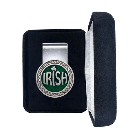 Irish Money Clip | Slim Cash Holder Wallet Alternative With Fine Pewter Detail Money Clip - YinzerShop
