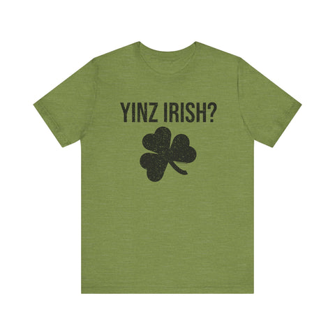 Irish Pittsburgher Yinz Irish Short Sleeve T-Shirt - Unisex bella+canvas 3001 T-Shirt - YinzerShop