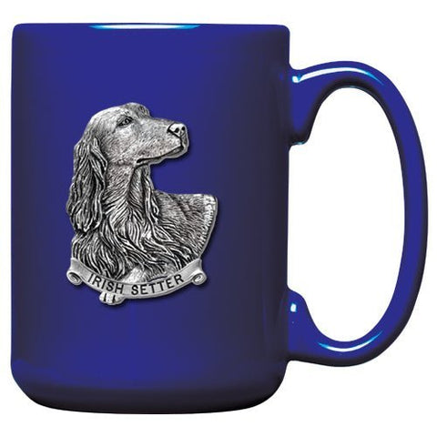 Irish Setter Coffee Mug - Handcrafted Pewter Coffee Mug, Microwave & Dishwasher Safe Coffee Mug - YinzerShop