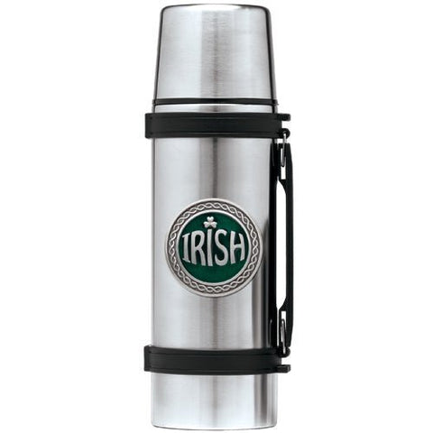 Irish Thermos | 1 Liter Stainless Steel Flask With Handcrafted Pewter Design Thermos - YinzerShop