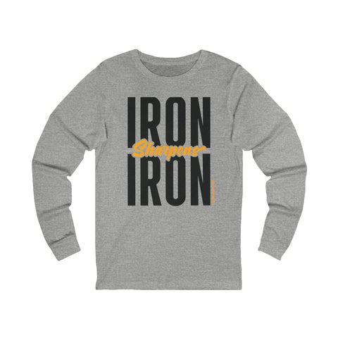 Iron Sharpens Iron Proverbs 27:17 - Long Sleeve Tee Long Sleeve Shirt - YinzerShop