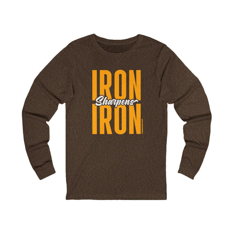 Iron Sharpens Iron Proverbs 27:17 - Long Sleeve Tee Long Sleeve Shirt - YinzerShop