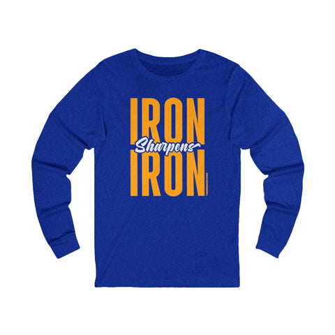 Iron Sharpens Iron Proverbs 27:17 - Long Sleeve Tee Long Sleeve Shirt - YinzerShop