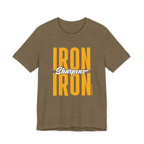 Iron Sharpens Iron - Proverbs 27:17 - Short sleeve T-shirt T-Shirt - YinzerShop