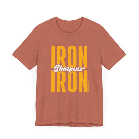 Iron Sharpens Iron - Proverbs 27:17 - Short sleeve T-shirt T-Shirt - YinzerShop