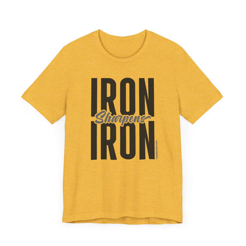 Iron Sharpens Iron - Proverbs 27:17 - Short sleeve T-shirt T-Shirt - YinzerShop