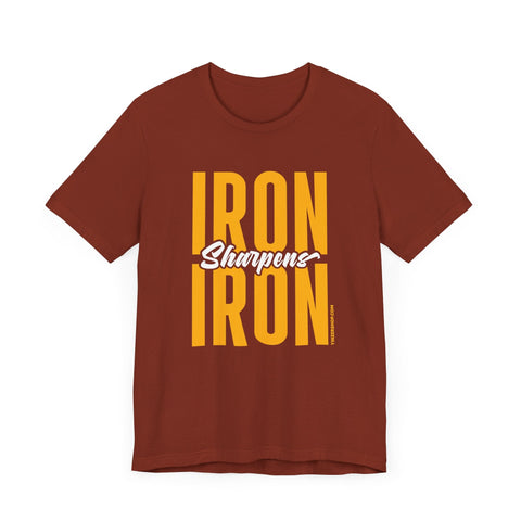 Iron Sharpens Iron - Proverbs 27:17 - Short sleeve T-shirt T-Shirt - YinzerShop