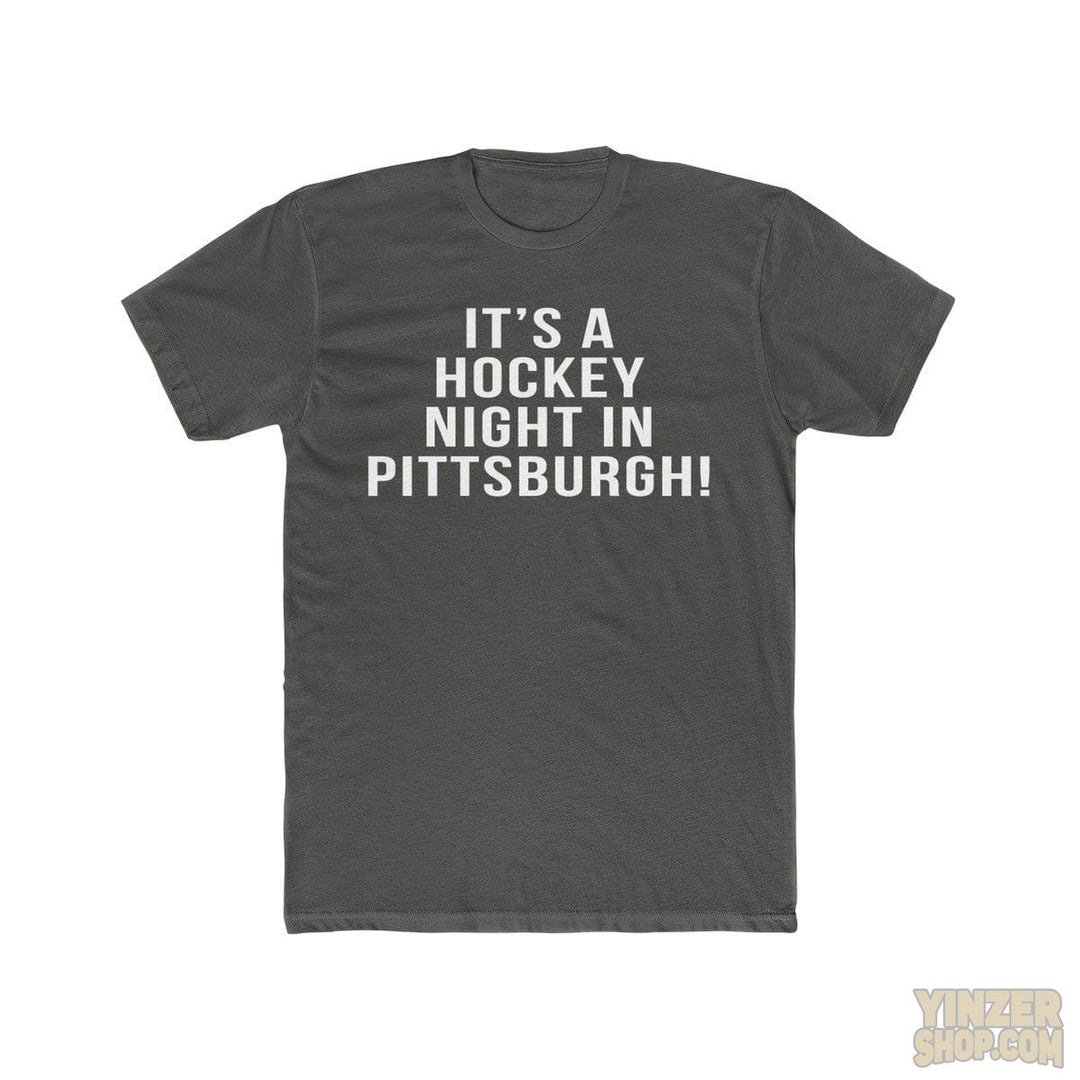 It's A Hockey Night - T-Shirt T-Shirt Printify Solid Heavy Metal S 