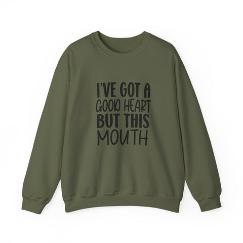 I've Got a Good Heart (Pittsburgh Sarcasm Series) - Heavy Blend™ Crewneck Sweatshirt Sweatshirt - YinzerShop