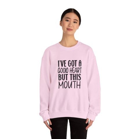 I've Got a Good Heart (Pittsburgh Sarcasm Series) - Heavy Blend™ Crewneck Sweatshirt Sweatshirt - YinzerShop