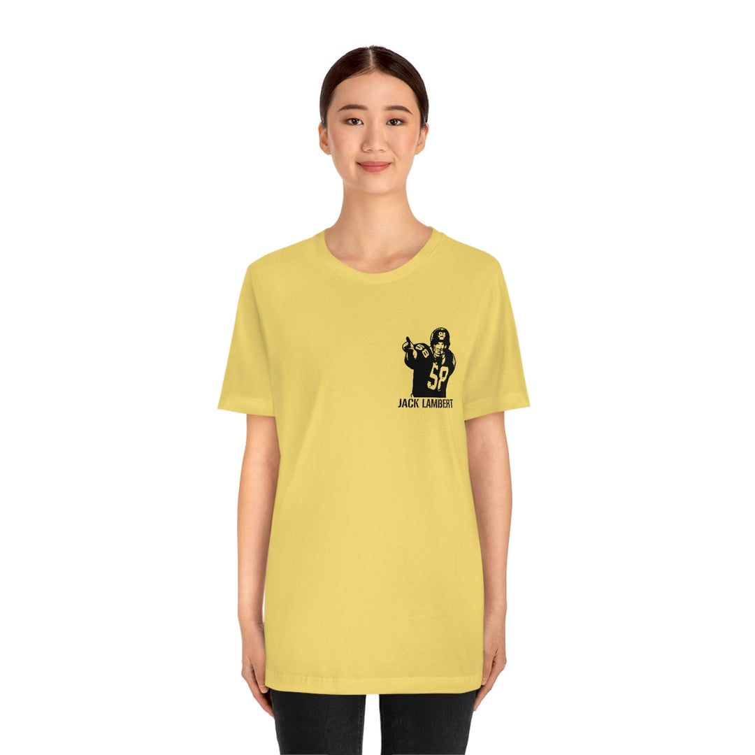 Jack Lambert Legend T-Shirt - Back-Printed Graphic Tee T-Shirt Printify   