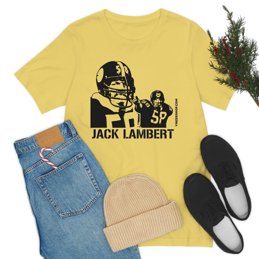 Printify Jack Lambert Legend T-Shirt Short Sleeve Tee