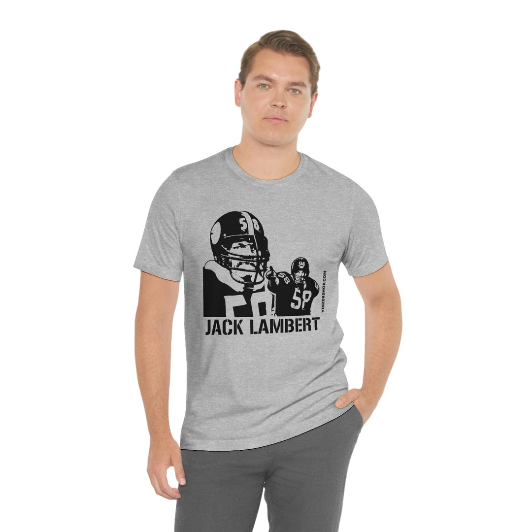 Jack Lambert Legend T-Shirt Short Sleeve Tee T-Shirt Printify   
