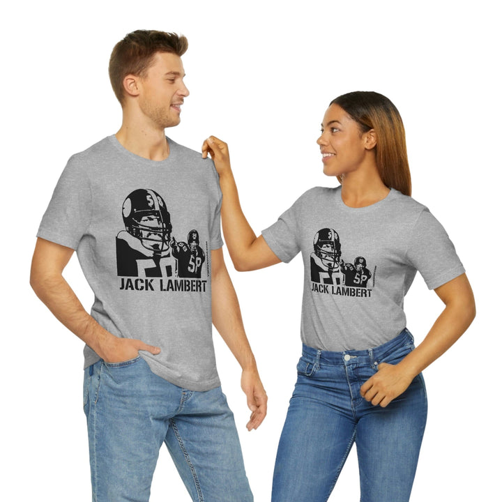 Jack Lambert Legend T-Shirt Short Sleeve Tee T-Shirt Printify   