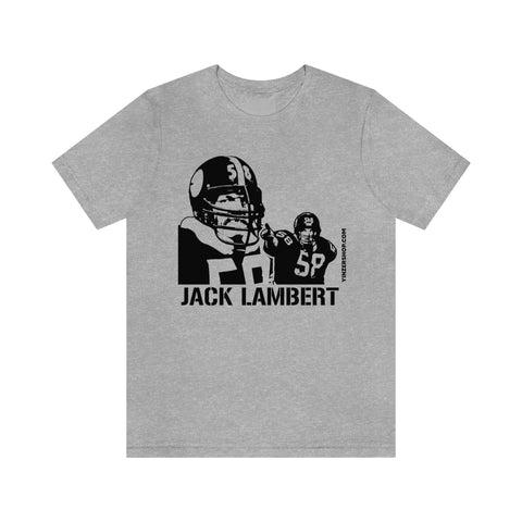 Jack Lambert Legend T-Shirt Short Sleeve Tee T-Shirt Printify Athletic Heather S 