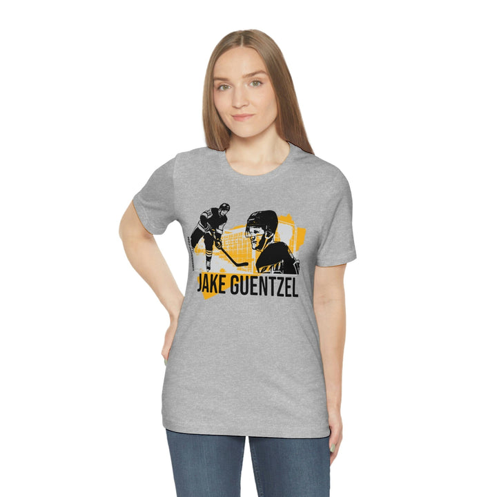 Jake Guentzel Pittsburgh Headliner Series T-Shirt Short Sleeve Tee T-Shirt Printify   