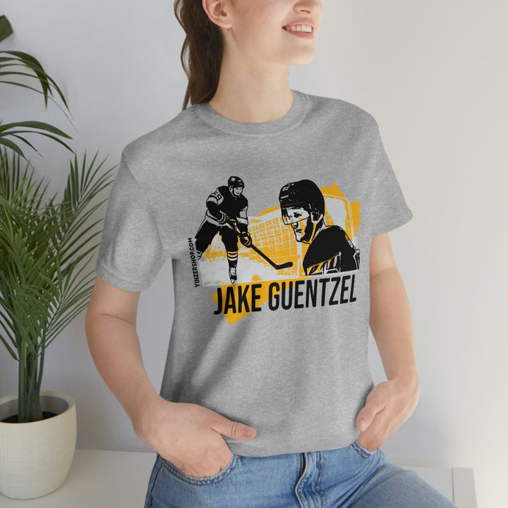 Jake Guentzel Pittsburgh Headliner Series T-Shirt Short Sleeve Tee T-Shirt Printify   