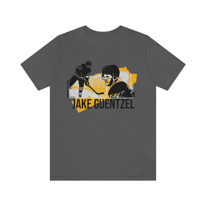 Jake Guentzel Pittsburgh Headliner Series T-Shirt Short Sleeve Tee T-Shirt Printify Asphalt S 