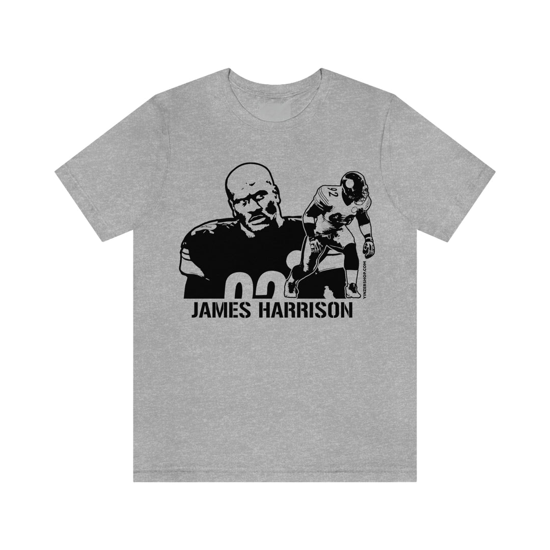 James Harrison Legend T-Shirt Short Sleeve Tee T-Shirt Printify Athletic Heather S 