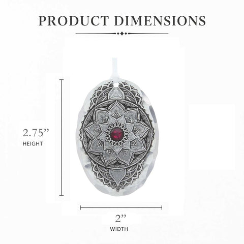 January Birthstone Ornament – Handcrafted Mandala Crystal Decoration Gift - YinzerShop